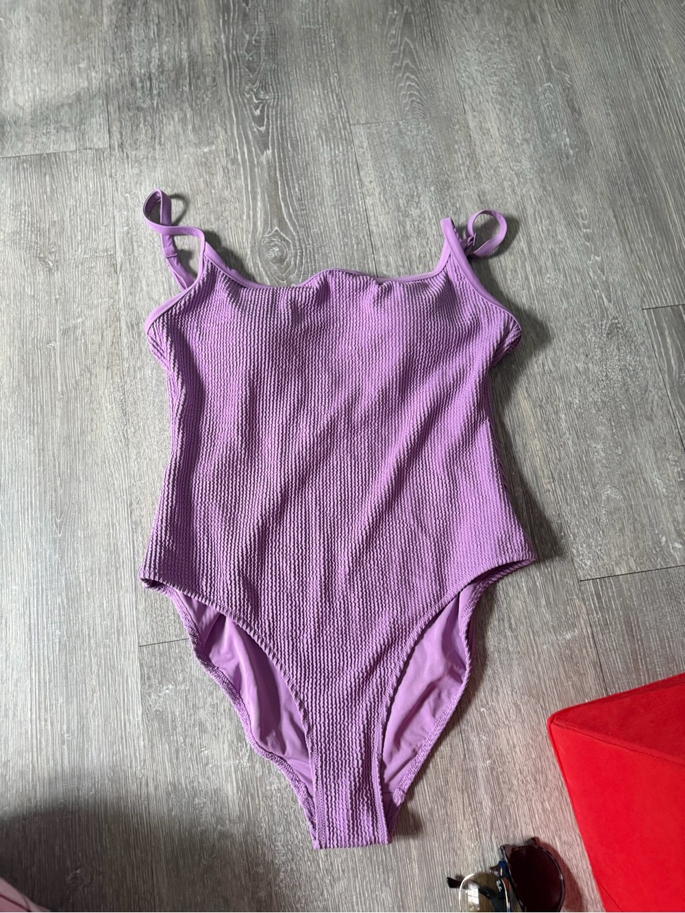NWOT aerie Lilac Ribbed One-Piece Swim